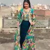 BD 1732 Green Fox Georgette Digital Print Work Salwar Suit Casual, Wedding, Party, Festive, Events Etc.4-6 Working Days@ 1899/-only | Jump Suits, Casual Suits, Creative suits, Designer Suits, Palazzo Suits, Party Wear Suits, Patiala Suits, Salwar suit, Straight Suits