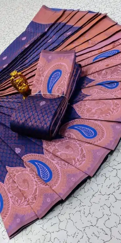 MS 471 Blue Color Soft Litchi Silk contrast border weaving design Saree Casual, Wedding, Festive, Events . Expected Delivery  4-6 Working Days @1399/- only | Bollywood Sarees, Creative Sarees, Designer Sarees, Embroidered Sarees, Ethnic Saree, Modern Digital sarees, Party Wear Sarees, Sarees