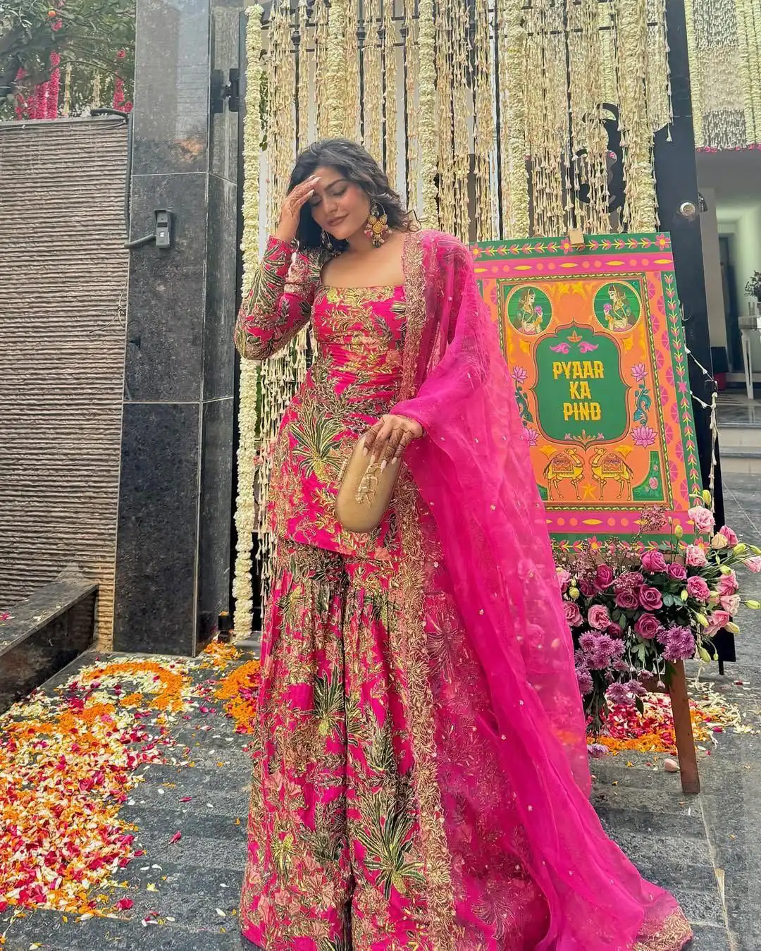 BD 1731 Pink Silk- Faux Georgette Digital Print Salwar Suit Casual, Wedding, Party, Festive, Events Etc.4-6 Working Days@ 1999/-only | Designer Suits, Jump Suits, Casual Suits, Creative suits, Palazzo Suits, Party Wear Suits, Patiala Suits, Salwar suit, Straight Suits