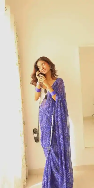 SC 410 Blue Color Soft Georgette Silk Bandhani Design Saree Casual, Wedding, Festive, Events . Expected Delivery  4-6 Working Days @1599/- only                                                                                                                                           | Bollywood Sarees, Creative Sarees, Designer Sarees, Embroidered Sarees, Ethnic Saree, Modern Digital sarees, Party Wear Sarees, Sarees