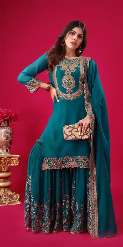 SRK 5242 Blue Faux Georgette Embroidery Sequence Work Salwar Suit  Casual, Wedding, Party, Festive, Events Etc.4-6 Working Days@ 2099/-only | Jump Suits, Casual Suits, Creative suits, Designer Suits, Palazzo Suits, Party Wear Suits, Patiala Suits, Salwar suit, Straight Suits