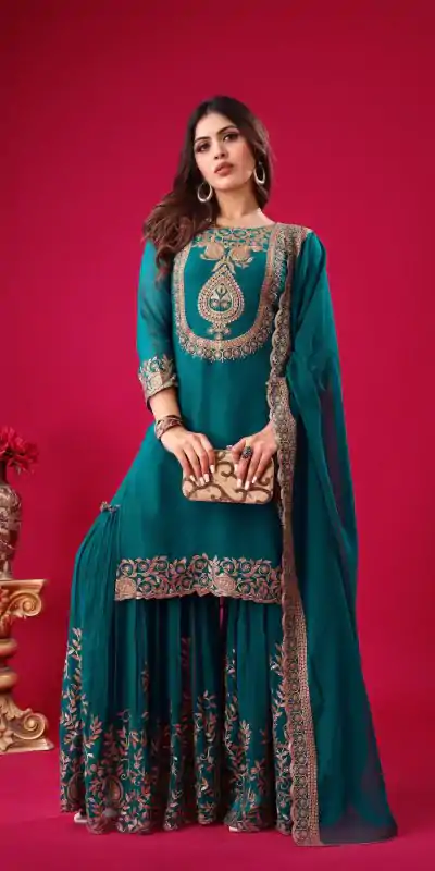 SRK 5242 Blue Faux Georgette Embroidery Sequence Work Salwar Suit  Casual, Wedding, Party, Festive, Events Etc.4-6 Working Days@ 2099/-only | Jump Suits, Casual Suits, Creative suits, Designer Suits, Palazzo Suits, Party Wear Suits, Patiala Suits, Salwar suit, Straight Suits