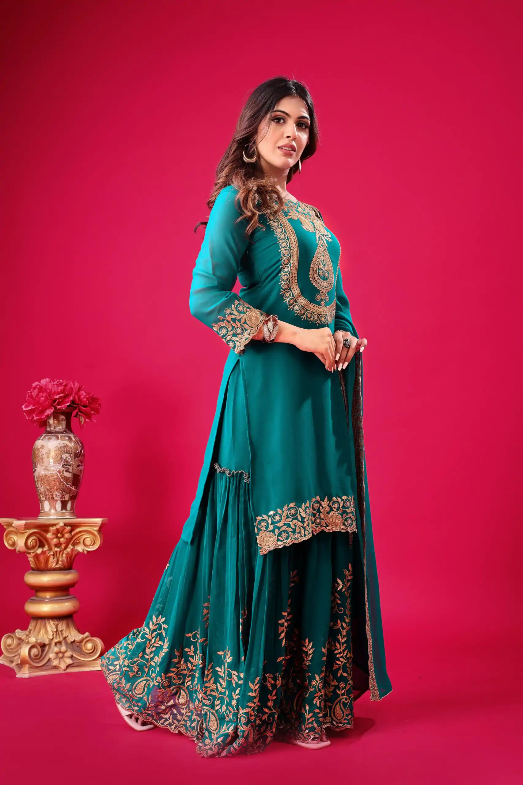 SRK 5242 Blue Faux Georgette Embroidery Sequence Work Salwar Suit  Casual, Wedding, Party, Festive, Events Etc.4-6 Working Days@ 2099/-only | Jump Suits, Casual Suits, Creative suits, Designer Suits, Palazzo Suits, Party Wear Suits, Patiala Suits, Salwar suit, Straight Suits