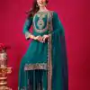 SRK 5242 Blue Faux Georgette Embroidery Sequence Work Salwar Suit  Casual, Wedding, Party, Festive, Events Etc.4-6 Working Days@ 2099/-only | Jump Suits, Casual Suits, Creative suits, Designer Suits, Palazzo Suits, Party Wear Suits, Patiala Suits, Salwar suit, Straight Suits