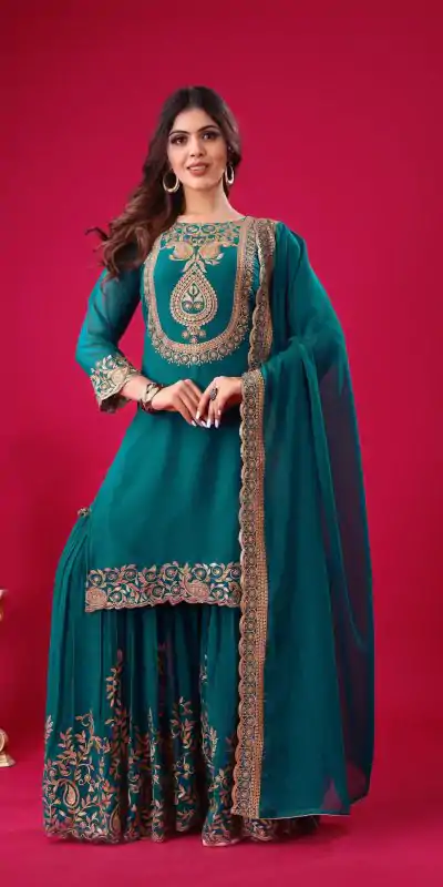 SRK 5242 Blue Faux Georgette Embroidery Sequence Work Salwar Suit  Casual, Wedding, Party, Festive, Events Etc.4-6 Working Days@ 2099/-only | Jump Suits, Casual Suits, Creative suits, Designer Suits, Palazzo Suits, Party Wear Suits, Patiala Suits, Salwar suit, Straight Suits