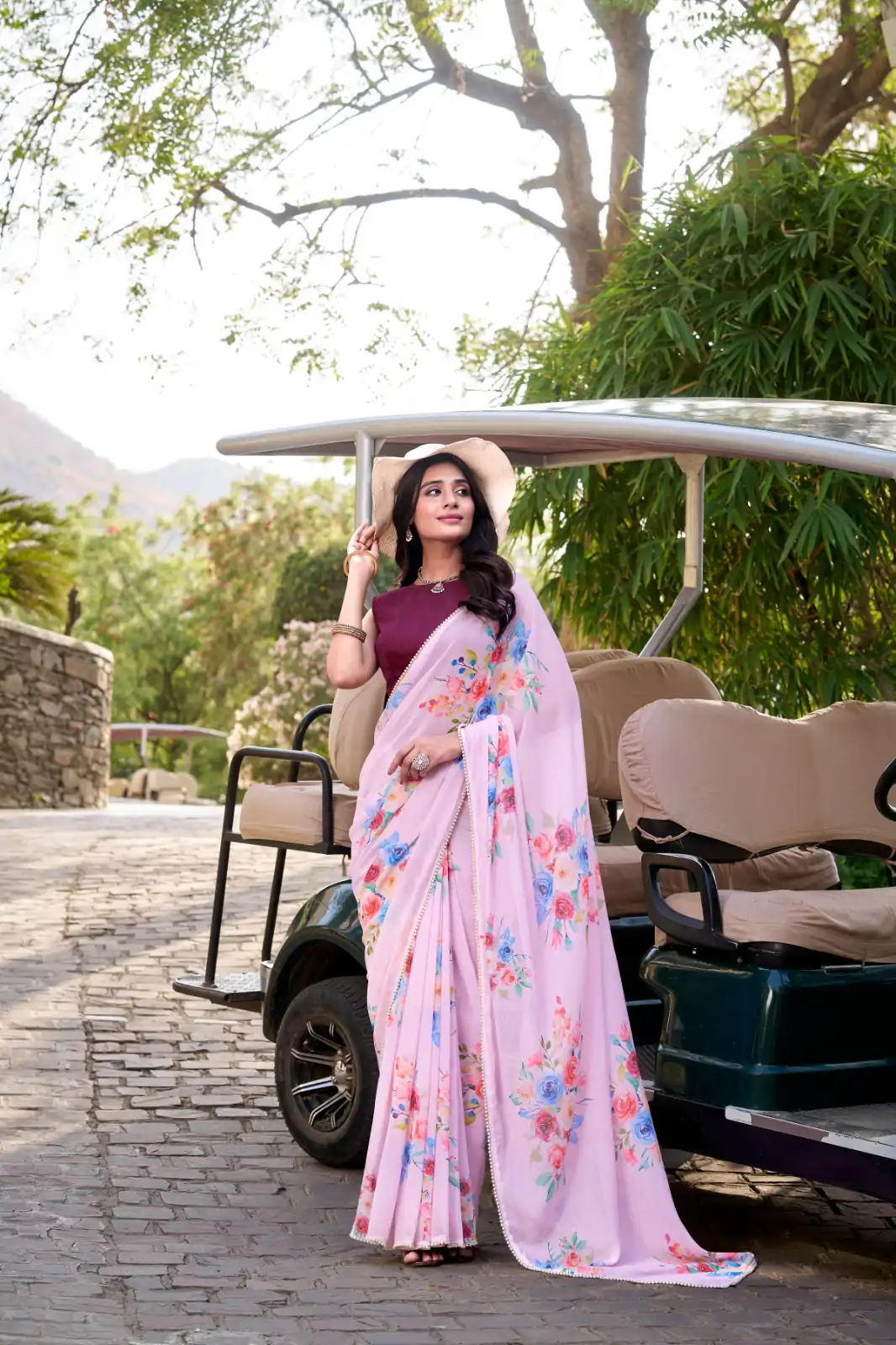 YNF 7041 Light Pink Color Weightless Marble Floral Printed Saree Casual, Wedding, Festive, Events . Expected Delivery  4-6 Working Days @1549/- only                                                                                                                                           | Bollywood Sarees, Creative Sarees, Designer Sarees, Embroidered Sarees, Ethnic Saree, Modern Digital sarees, Party Wear Sarees, Sarees