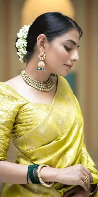 MB 494 Lemon Yellow Color Soft Litchi Silk All Over Weaving Saree Casual, Wedding, Festive, Events . Expected Delivery  4-6 Working Days @1199/- only                                                                                                                                             | Bollywood Sarees, Creative Sarees, Designer Sarees, Embroidered Sarees, Ethnic Saree, Modern Digital sarees, Party Wear Sarees, Sarees