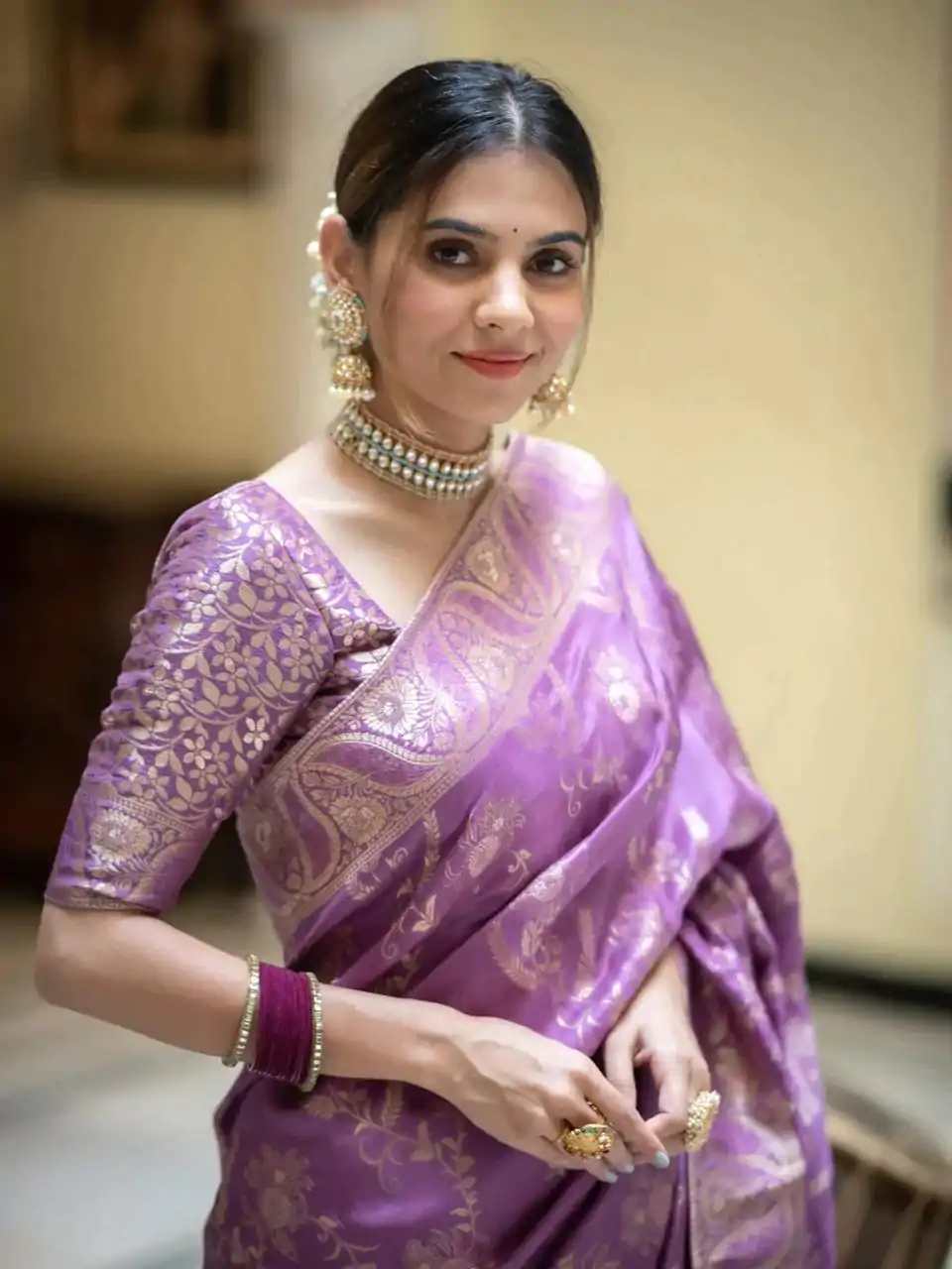 MB 494 Purple Color Soft Litchi Silk All Over Weaving Saree Casual, Wedding, Festive, Events . Expected Delivery  4-6 Working Days @1199/- only                                                                                                                                             | Bollywood Sarees, Creative Sarees, Designer Sarees, Embroidered Sarees, Ethnic Saree, Modern Digital sarees, Party Wear Sarees, Sarees