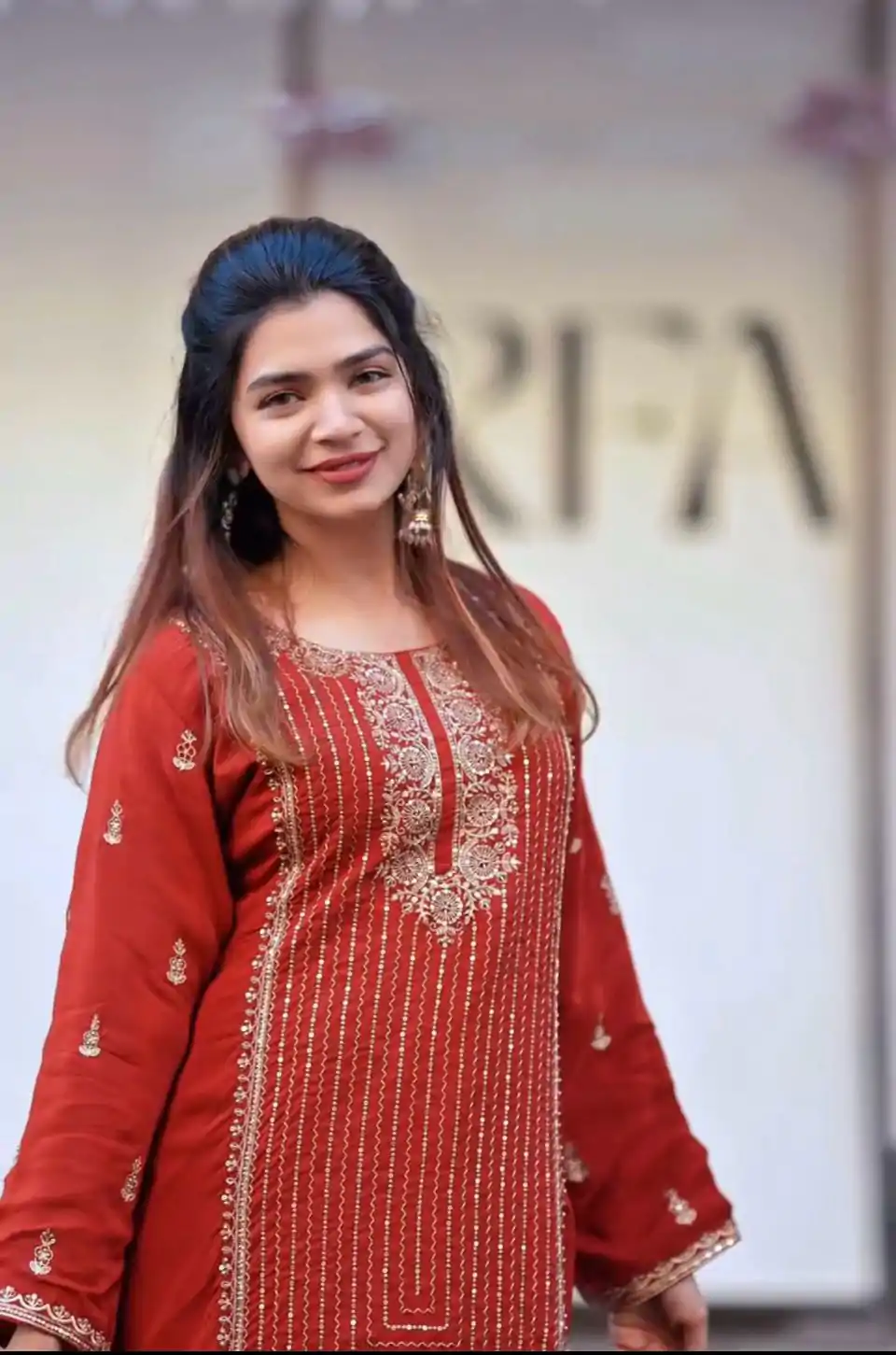 VLM 268 Red Color Georgette With Embroidery Work Salwar Suit Casual, Wedding, Festive, Events . Expected Delivery  4-6 Working Days @2099/- only      | Jump Suits, Casual Suits, Creative suits, Designer Suits, Palazzo Suits, Party Wear Suits, Patiala Suits, Salwar suit, Straight Suits