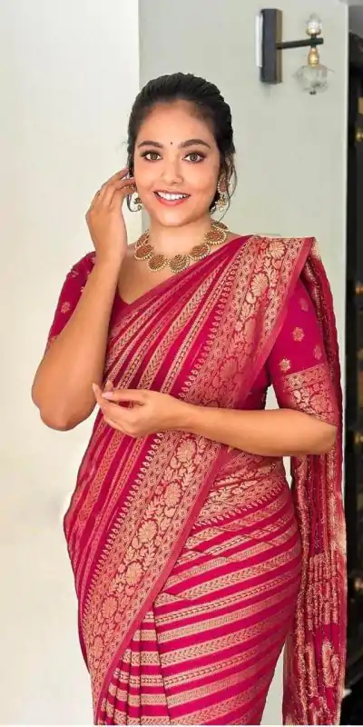 MS 503 Red Color Soft Litchi Silk On All Over Saree Casual, Wedding, Festive, Events . Expected Delivery  4-6 Working Days @1199/- only                                                                                                                                             | Bollywood Sarees, Creative Sarees, Designer Sarees, Embroidered Sarees, Ethnic Saree, Modern Digital sarees, Party Wear Sarees, Sarees