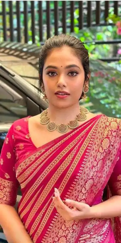 MS 503 Red Color Soft Litchi Silk On All Over Saree Casual, Wedding, Festive, Events . Expected Delivery  4-6 Working Days @1199/- only                                                                                                                                             | Bollywood Sarees, Creative Sarees, Designer Sarees, Embroidered Sarees, Ethnic Saree, Modern Digital sarees, Party Wear Sarees, Sarees