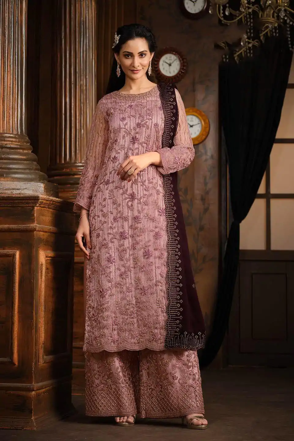 FC 5391 Pink Color Net With Coding Sequence Work Salwar Suit Casual, Wedding, Party, Festive, Events Etc.4-6 Working Days@ 2699/-only | Jump Suits, Casual Suits, Creative suits, Designer Suits, Palazzo Suits, Party Wear Suits, Patiala Suits, Salwar suit, Straight Suits