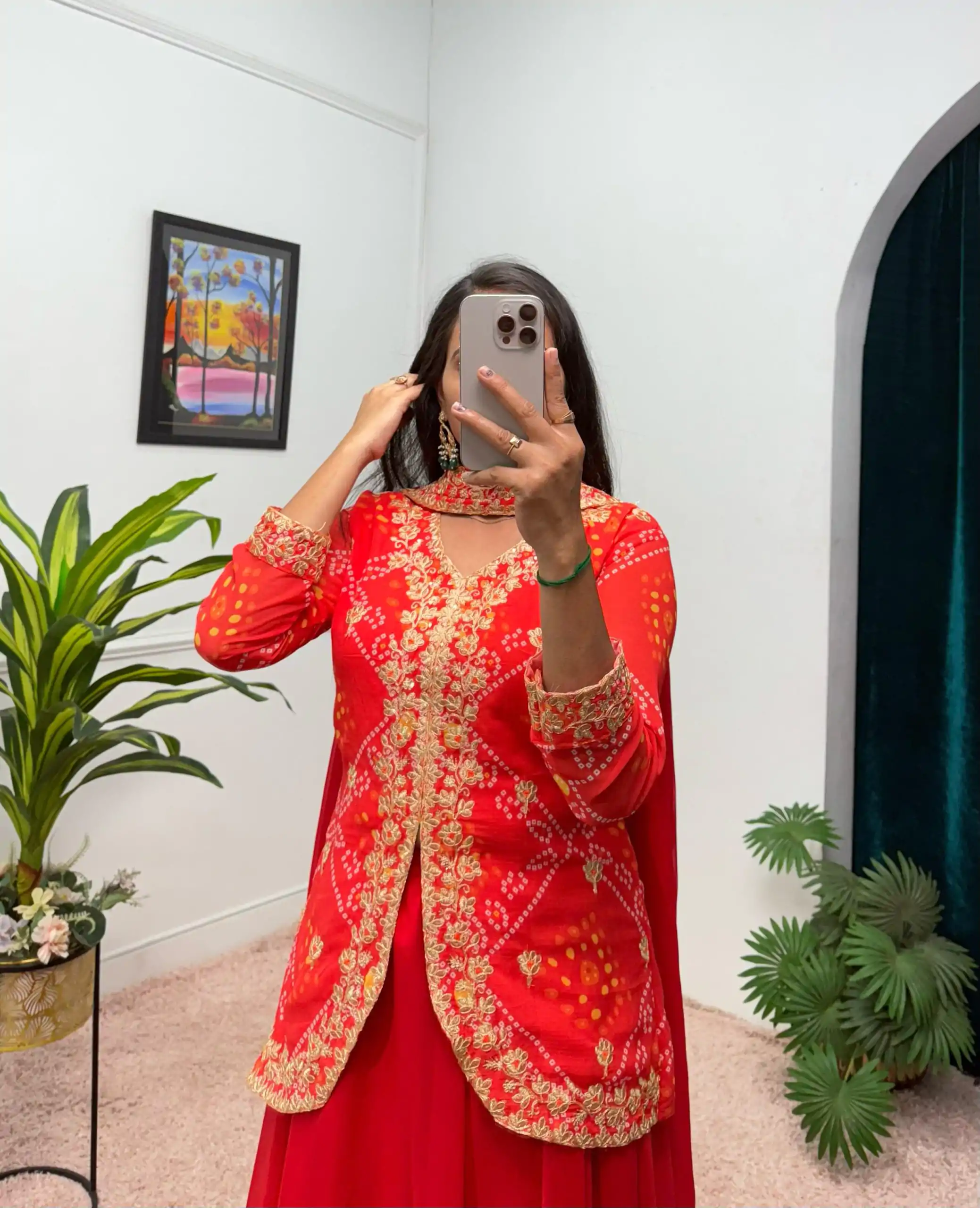 ST 1084 Red Color Printed Faux Georgette Embroidery Work Salwar Suit Casual, Wedding, Party, Festive, Events Etc.4-6 Working Days@ 1949/-only | Jump Suits, Casual Suits, Creative suits, Designer Suits, Palazzo Suits, Party Wear Suits, Patiala Suits, Salwar suit, Straight Suits