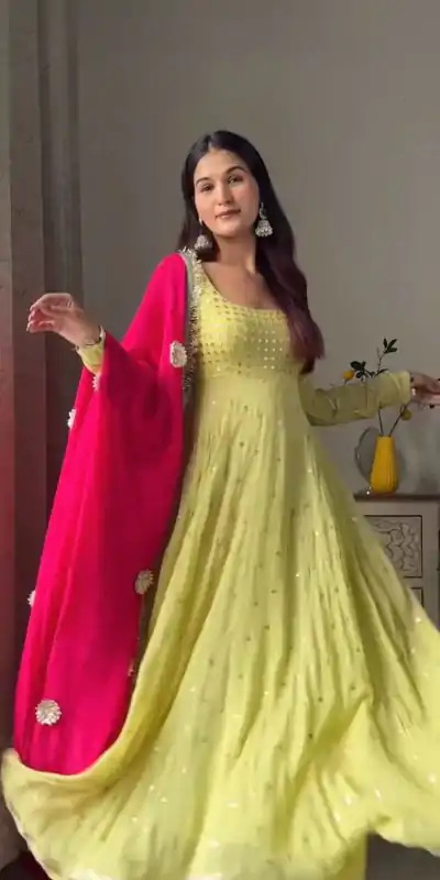 RTC 5851 Pista Color Foix Georgette Thread With Sequence Salwar Suit Casual, Wedding, Festive, Events . Expected Delivery  4-6 Working Days @2049/- only      | Jump Suits, Casual Suits, Creative suits, Designer Suits, Palazzo Suits, Party Wear Suits, Patiala Suits, Salwar suit, Straight Suits