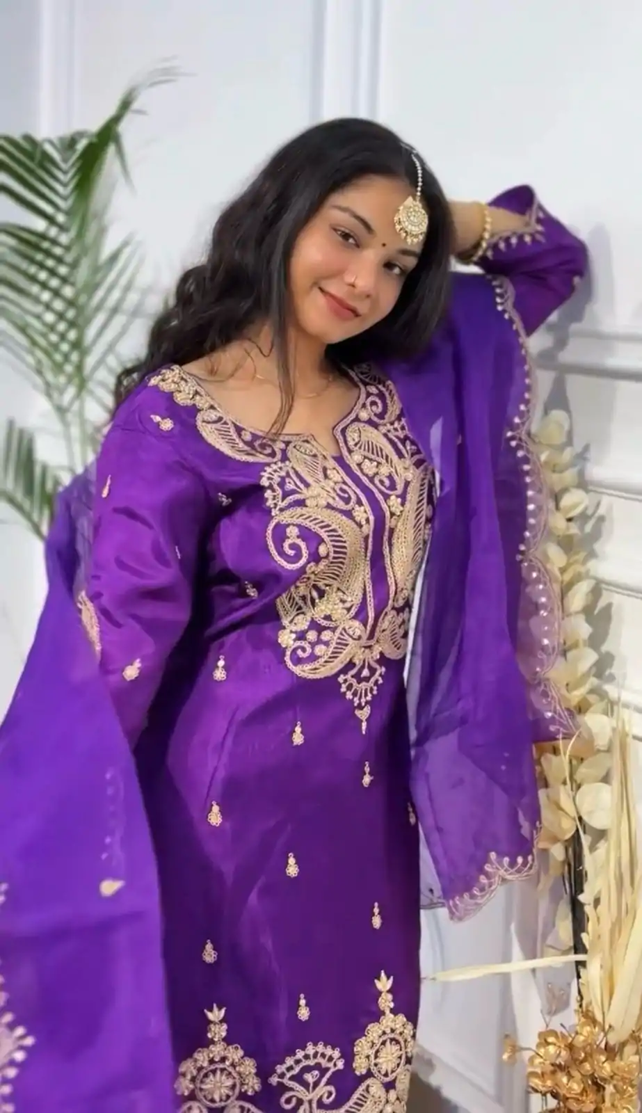 VLM 269 Purple Color Chinon Silk Embroidery Work Salwar Suit Casual, Wedding, Festive, Events . Expected Delivery  4-6 Working Days @2099/- only      | Jump Suits, Casual Suits, Creative suits, Designer Suits, Palazzo Suits, Party Wear Suits, Patiala Suits, Salwar suit, Straight Suits