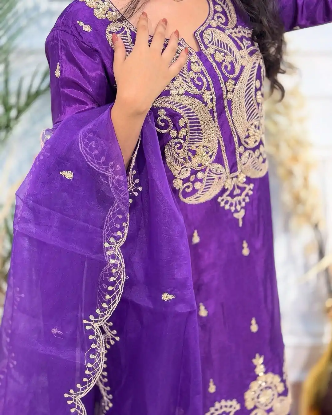 VLM 269 Purple Color Chinon Silk Embroidery Work Salwar Suit Casual, Wedding, Festive, Events . Expected Delivery  4-6 Working Days @2099/- only      | Jump Suits, Casual Suits, Creative suits, Designer Suits, Palazzo Suits, Party Wear Suits, Patiala Suits, Salwar suit, Straight Suits