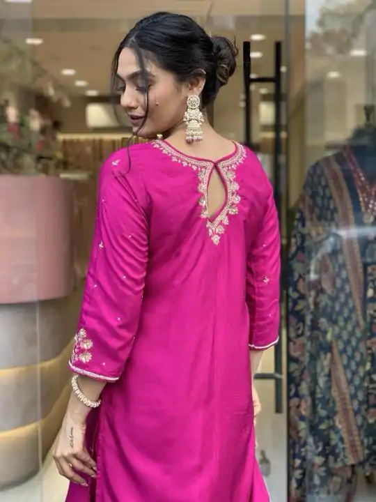 MF 755 Rani pink Color Roman Silk Coding Work Salwar Suit Casual, Wedding, Party, Festive, Events Etc.4-6 Working Days@ 1699/-only | Jump Suits, Casual Suits, Creative suits, Designer Suits, Palazzo Suits, Party Wear Suits, Patiala Suits, Salwar suit, Straight Suits