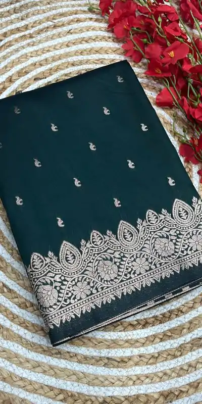 MB 1131 Green Color Banarasi Silk Zari Weaving Rich Pallu Saree Casual, Wedding, Festive, Events . Expected Delivery  4-6 Working Days @1899/- only                                                                                                                                             | Bollywood Sarees, Creative Sarees, Designer Sarees, Embroidered Sarees, Ethnic Saree, Modern Digital sarees, Party Wear Sarees, Sarees