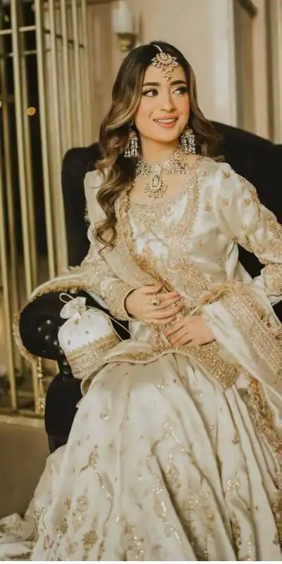 VLM 270 Half White Color Chinon Silk Embroidery Work Salwar Suit Casual, Wedding, Festive, Events . Expected Delivery  4-6 Working Days @2299/- only      | Jump Suits, Casual Suits, Creative suits, Designer Suits, Palazzo Suits, Party Wear Suits, Patiala Suits, Salwar suit, Straight Suits
