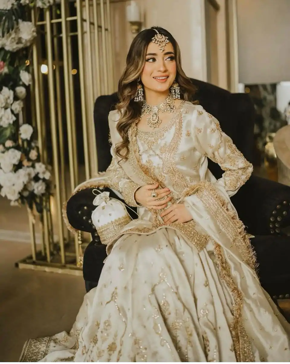 VLM 270 Half White Color Chinon Silk Embroidery Work Salwar Suit Casual, Wedding, Festive, Events . Expected Delivery  4-6 Working Days @2299/- only      | Jump Suits, Casual Suits, Creative suits, Designer Suits, Palazzo Suits, Party Wear Suits, Patiala Suits, Salwar suit, Straight Suits