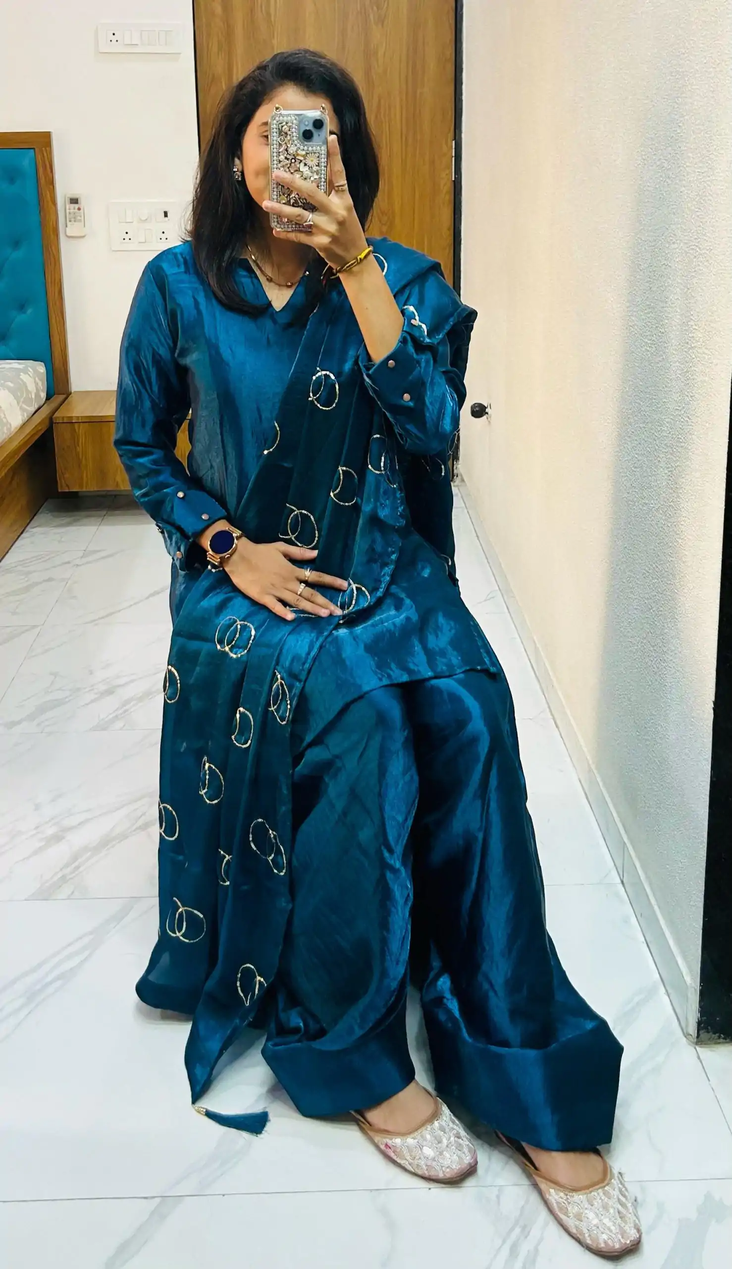 BE 341 Rama Blue Color Fendi Silk Salwar Suit Casual, Wedding, Festive, Events . Expected Delivery  4-6 Working Days @1849/- only      | Jump Suits, Casual Suits, Creative suits, Designer Suits, Palazzo Suits, Party Wear Suits, Patiala Suits, Salwar suit, Straight Suits