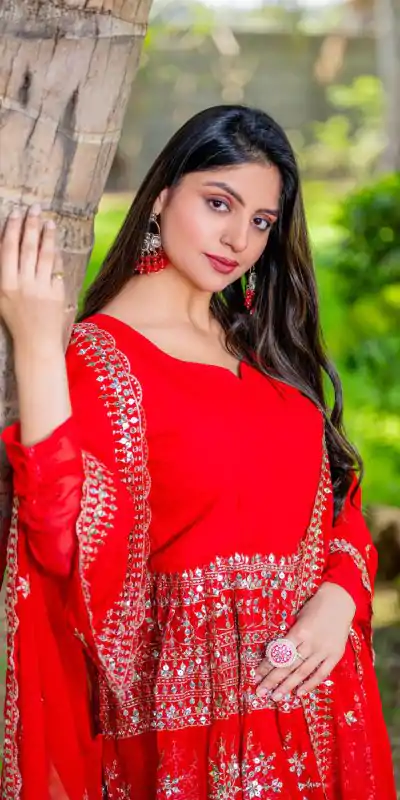 Ram 094 Red Color Georgette 7mm Sequence Work Salwar Suit Casual, Wedding, Festive, Events . Expected Delivery  4-6 Working Days @2349/- only      | Jump Suits, Casual Suits, Creative suits, Designer Suits, Palazzo Suits, Party Wear Suits, Patiala Suits, Salwar suit, Straight Suits