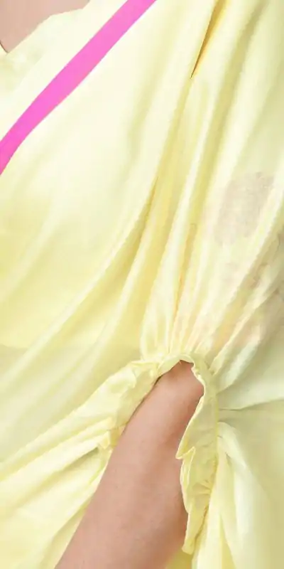 ST 1102B Lemon Yellow Color Japan Satin Digital Print Work Saree Casual, Wedding, Festive, Events . Expected Delivery  4-6 Working Days @1849/- only      | Bollywood Sarees, Creative Sarees, Designer Sarees, Embroidered Sarees, Ethnic Saree, Modern Digital sarees, Party Wear Sarees, Sarees