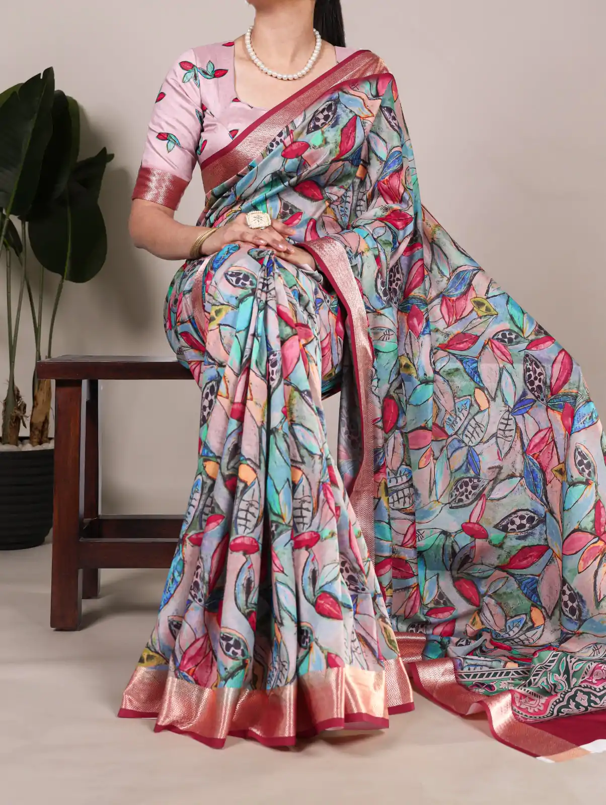YNF 7019 Multi Color Tushar Silk With Viscose Border Printed Saree Casual, Wedding, Festive, Events . Expected Delivery  4-6 Working Days @1699/- only                                                                                                                                           | Bollywood Sarees, Creative Sarees, Designer Sarees, Embroidered Sarees, Ethnic Saree, Modern Digital sarees, Party Wear Sarees, Sarees
