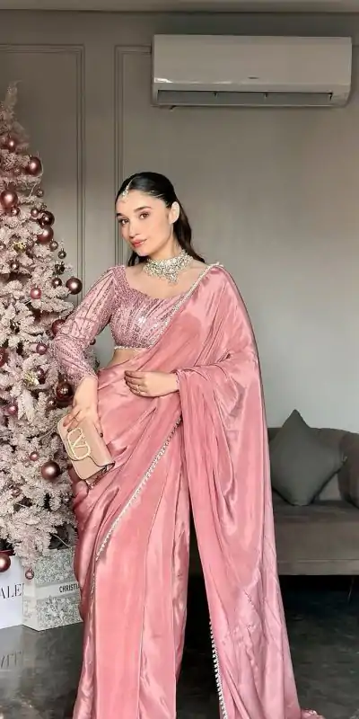 BE 335 Peach Color Crepe Silk With Kody Lace Work Saree Casual, Wedding, Festive, Events . Expected Delivery  4-6 Working Days @2099/- only                                                                                                                                           | Bollywood Sarees, Creative Sarees, Designer Sarees, Embroidered Sarees, Ethnic Saree, Modern Digital sarees, Party Wear Sarees, Sarees