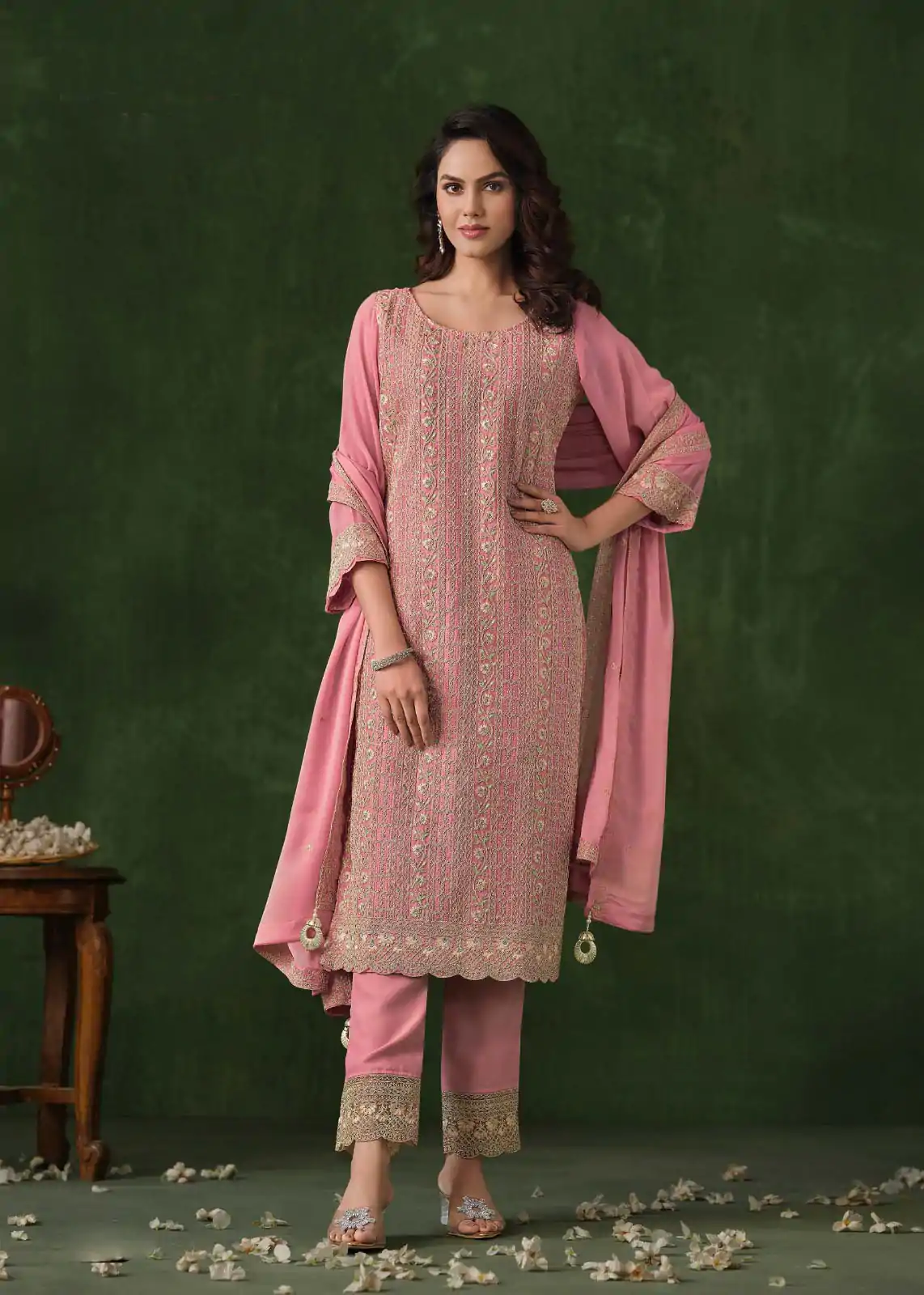 FC 6021 Peach Color Rangoli Coding Sequence Work Salwar Suit Casual, Wedding, Party, Festive, Events Etc.4-6 Working Days@ 2699/-only | Jump Suits, Casual Suits, Creative suits, Designer Suits, Palazzo Suits, Party Wear Suits, Patiala Suits, Salwar suit, Straight Suits