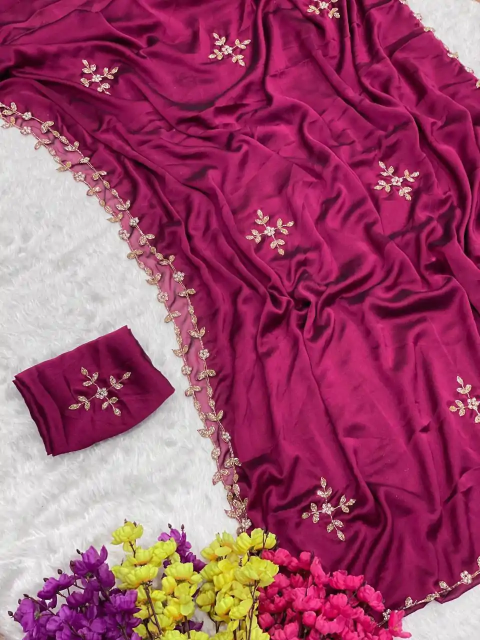  AC Resham Rani Pink Color Rangoli Silk Handwork Cutwork Pearl Saree Casual, Wedding, Festive, Events . Expected Delivery  4-6 Working Days @1999/- only                                                                                                                                             | Bollywood Sarees, Creative Sarees, Designer Sarees, Embroidered Sarees, Ethnic Saree, Modern Digital sarees, Party Wear Sarees, Sarees