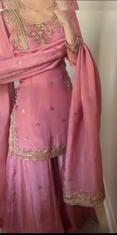 ZF 408 Peach Color Chinon Silk Sequence Work Salwar Suit Casual, Wedding, Festive, Events . Expected Delivery  4-6 Working Days @2049/- only      | Jump Suits, Casual Suits, Creative suits, Designer Suits, Palazzo Suits, Party Wear Suits, Patiala Suits, Salwar suit, Straight Suits