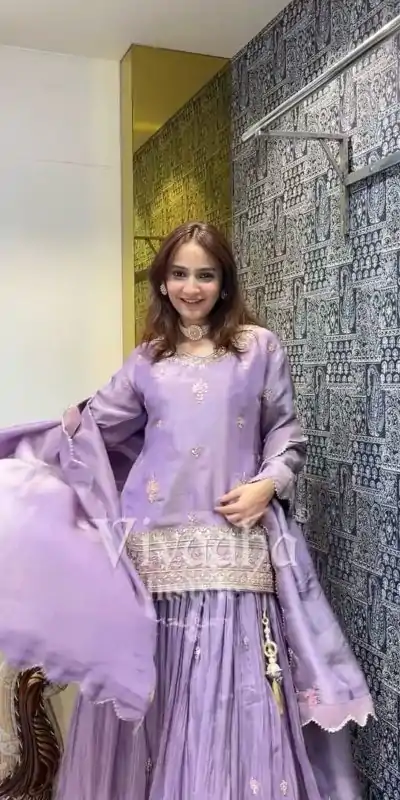 SRK 5254 Purple Color Jimmy Choo Silk Sequence Work Lehenga Choli Casual, Wedding, Festive, Events . Expected Delivery  4-6 Working Days @2049/- only      | Bollywood Lehenga, Creative Lehenga, Designer Lehenga, Embroidered Lehenga, Lehenga, Party Wear Lehenga