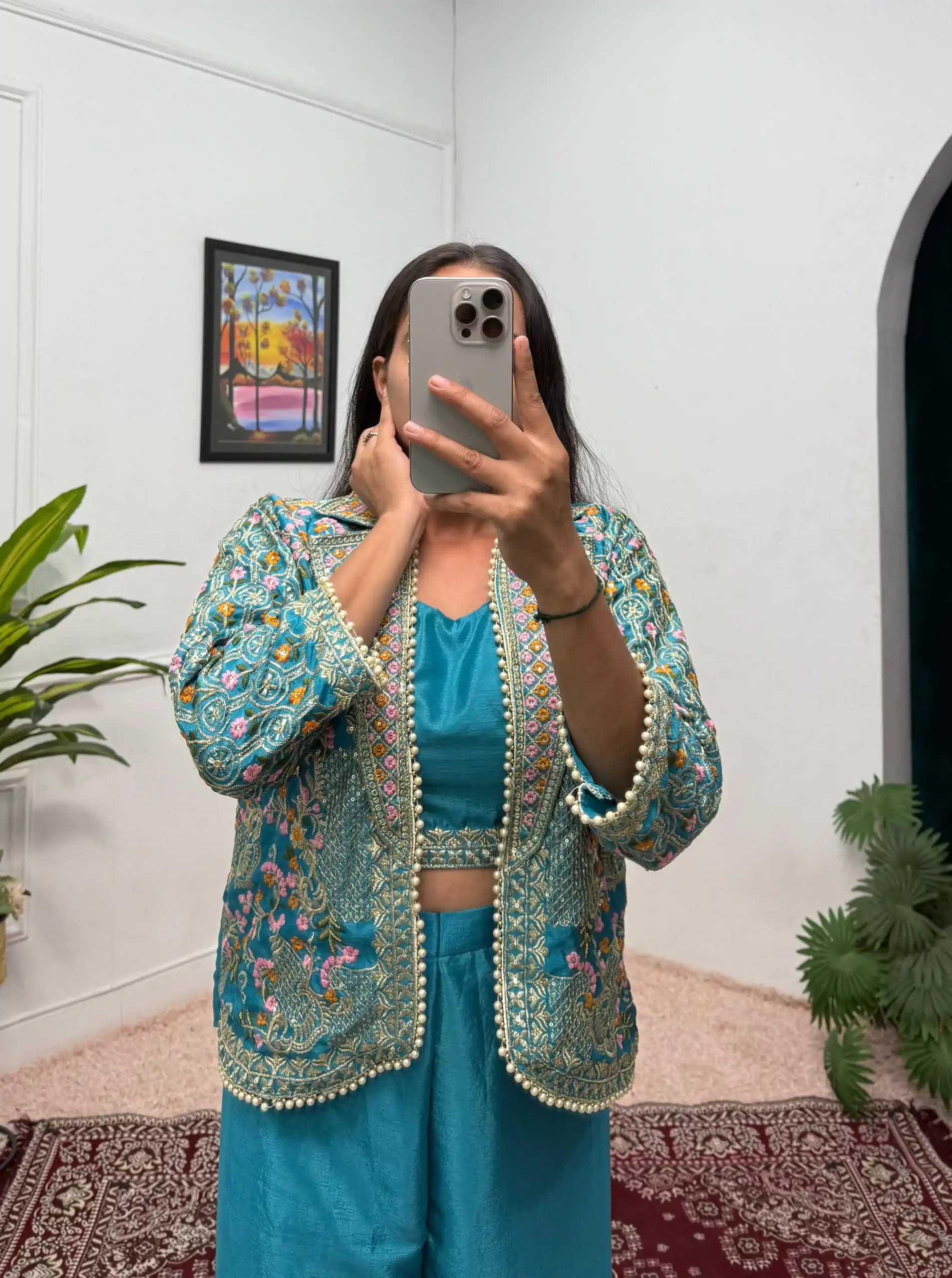 ST 1096 Blue Color Chinon Embroidery Work With Moti Lace Salwar Suit Casual, Wedding, Festive, Events . Expected Delivery  4-6 Working Days @1999/- only      | Jump Suits, Casual Suits, Creative suits, Designer Suits, Palazzo Suits, Party Wear Suits, Patiala Suits, Salwar suit, Straight Suits