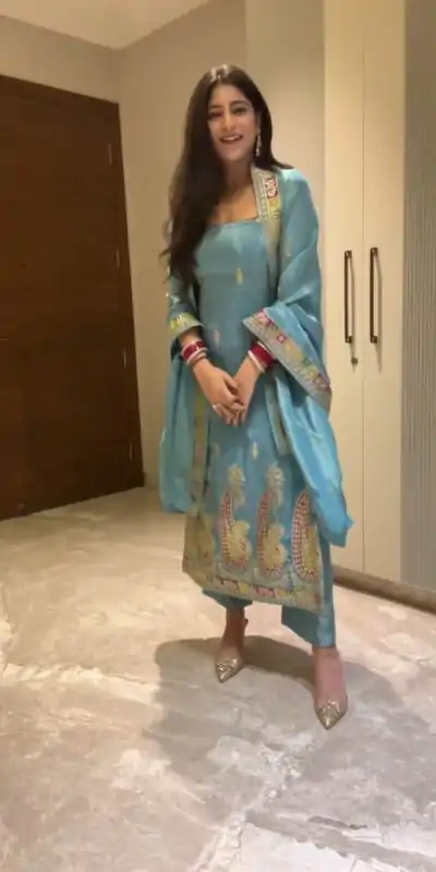 SR 1613 Blue Color Chinon Silk Embroidery Sequence Work Salwar Suit Casual, Wedding, Festive, Events . Expected Delivery  4-6 Working Days @1999/- only      | Jump Suits, Casual Suits, Creative suits, Designer Suits, Palazzo Suits, Party Wear Suits, Patiala Suits, Salwar suit, Straight Suits