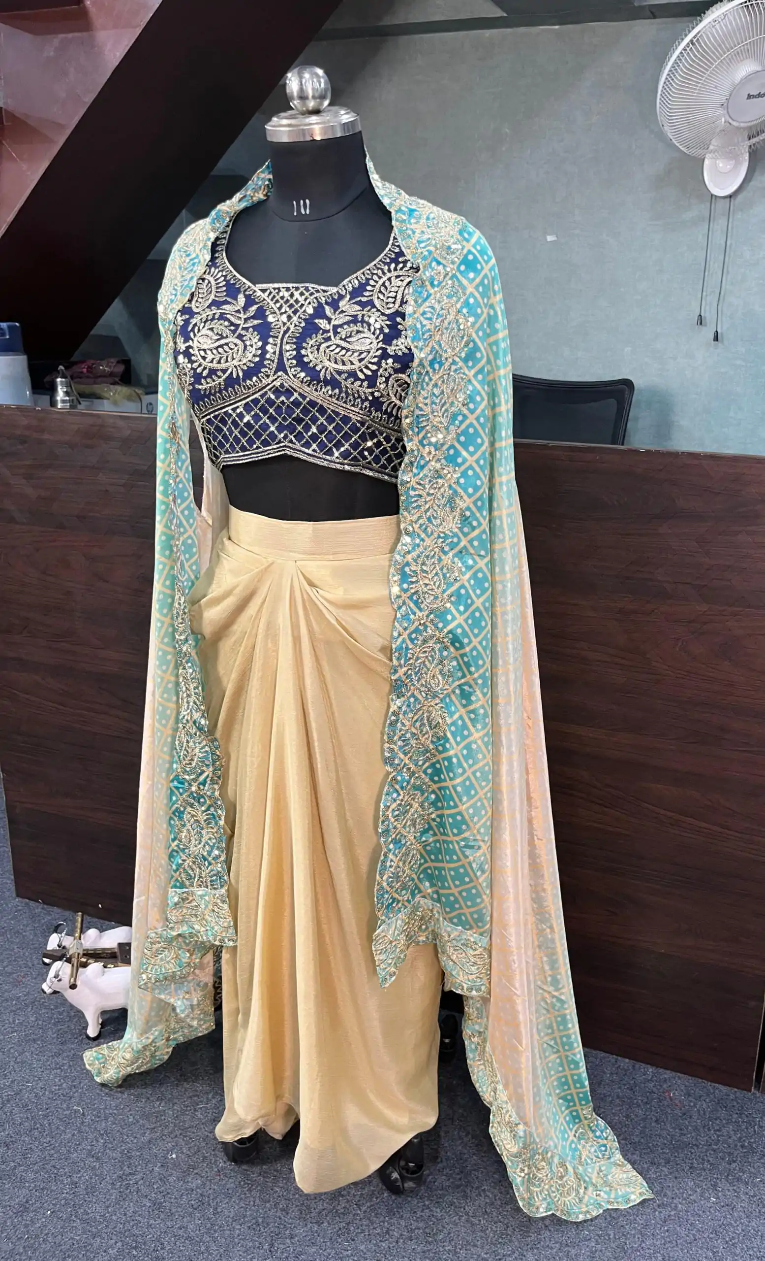 BD 1747 Blue Color Chinon Silk Embroidery Sequins Work Dhoti Suit Casual, Wedding, Party, Festive, Events Etc.4-6 Working Days@ 1999/-only | Jump Suits, Casual Suits, Creative suits, Designer Suits, Palazzo Suits, Party Wear Suits, Patiala Suits, Salwar suit, Straight Suits