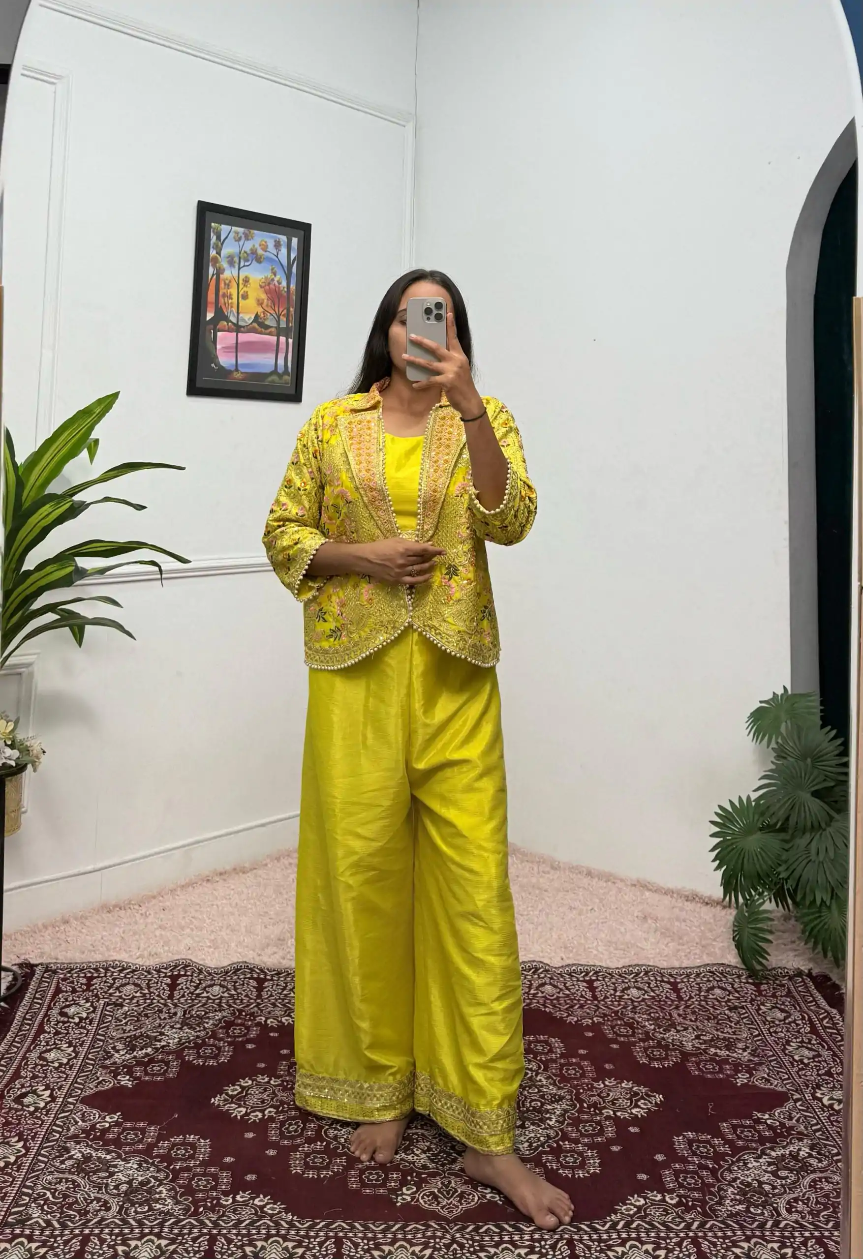 ST 1096 Light Yellow Color Chinon Embroidery Work With Moti Lace Salwar Suit Casual, Wedding, Festive, Events . Expected Delivery  4-6 Working Days @1999/-    | Jump Suits, Casual Suits, Creative suits, Designer Suits, Palazzo Suits, Party Wear Suits, Patiala Suits, Salwar suit, Straight Suits