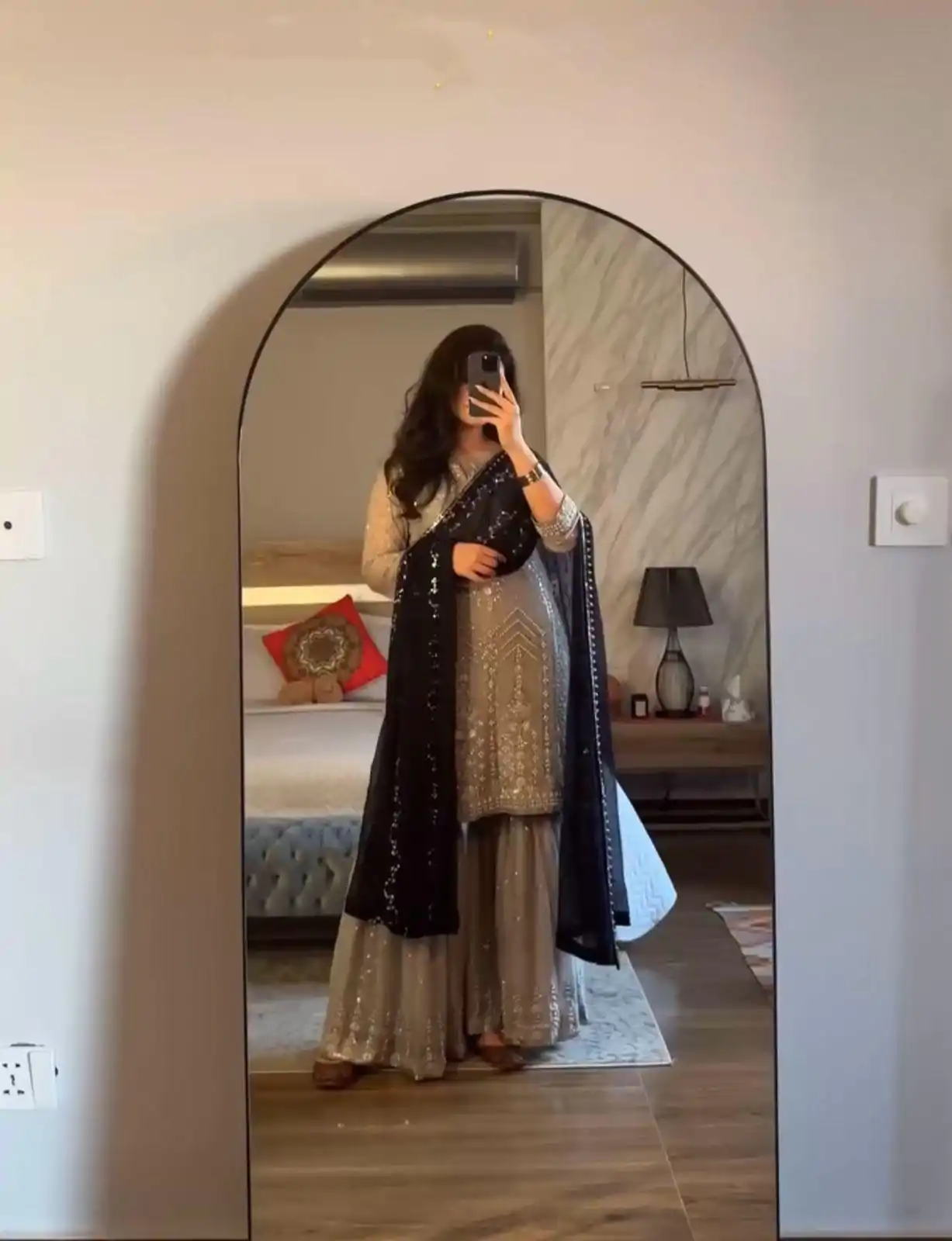 SRK 5246 Grey Color Faux Georgette Embroidery Sequence Beads Work Salwar Suit Casual, Wedding, Party, Festive, Events Etc.4-6 Working Days@ 2099/-only | Jump Suits, Casual Suits, Creative suits, Designer Suits, Palazzo Suits, Party Wear Suits, Patiala Suits, Salwar suit, Straight Suits