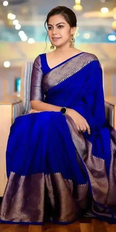 KP 3042 Royal Blue Color Soft Litchi Silk Jacquard Work Saree Casual, Wedding, Festive, Events . Expected Delivery  4-6 Working Days @1349/- only                                                                                                                                           | Bollywood Sarees, Creative Sarees, Designer Sarees, Embroidered Sarees, Ethnic Saree, Modern Digital sarees, Party Wear Sarees, Sarees