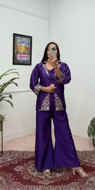 ST 1101 Royal Blue Chinon Embroidery Work Fancy Pattern Salwar Suit Casual, Wedding, Festive, Events . Expected Delivery  4-6 Working Days @1849/- only      | Jump Suits, Casual Suits, Creative suits, Designer Suits, Palazzo Suits, Party Wear Suits, Patiala Suits, Salwar suit, Straight Suits