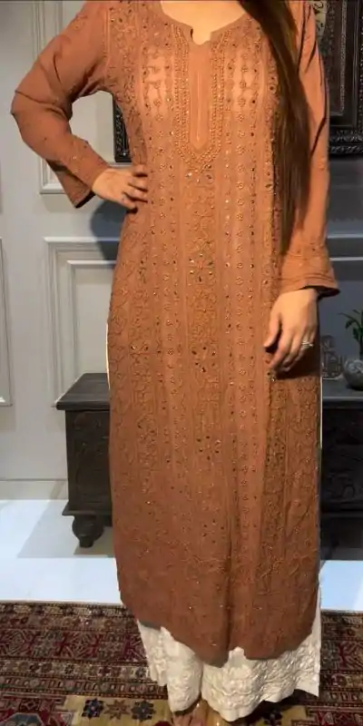 BE 336 Coffee Color Rayon Embroidery Foil Thread Work Salwar Suit Casual, Wedding, Festive, Events . Expected Delivery  4-6 Working Days @1849/- only      | Jump Suits, Casual Suits, Creative suits, Designer Suits, Palazzo Suits, Party Wear Suits, Patiala Suits, Salwar suit, Straight Suits