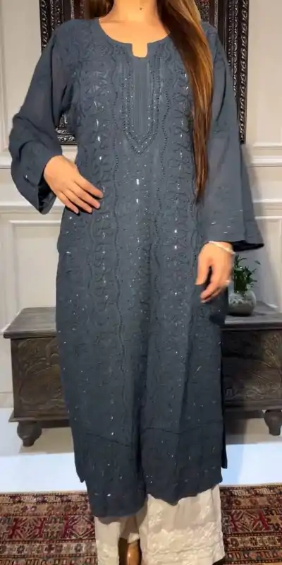 BE 336 Navy Blue Color Rayon Embroidery Foil Thread Work Salwar Suit Casual, Wedding, Festive, Events . Expected Delivery  4-6 Working Days @1849/- only      | Jump Suits, Casual Suits, Creative suits, Designer Suits, Palazzo Suits, Party Wear Suits, Patiala Suits, Salwar suit, Straight Suits