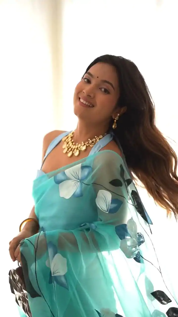 SC 407Sky Blue Color Soft Organza Silk Ready To Wear Saree Casual, Wedding, Festive, Events . Expected Delivery  4-6 Working Days @1599/- only                                                                                                                                           | Bollywood Sarees, Creative Sarees, Designer Sarees, Embroidered Sarees, Ethnic Saree, Modern Digital sarees, Party Wear Sarees, Sarees