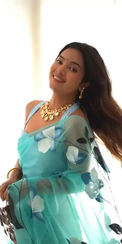 SC 407Sky Blue Color Soft Organza Silk Ready To Wear Saree Casual, Wedding, Festive, Events . Expected Delivery  4-6 Working Days @1599/- only                                                                                                                                           | Bollywood Sarees, Creative Sarees, Designer Sarees, Embroidered Sarees, Ethnic Saree, Modern Digital sarees, Party Wear Sarees, Sarees