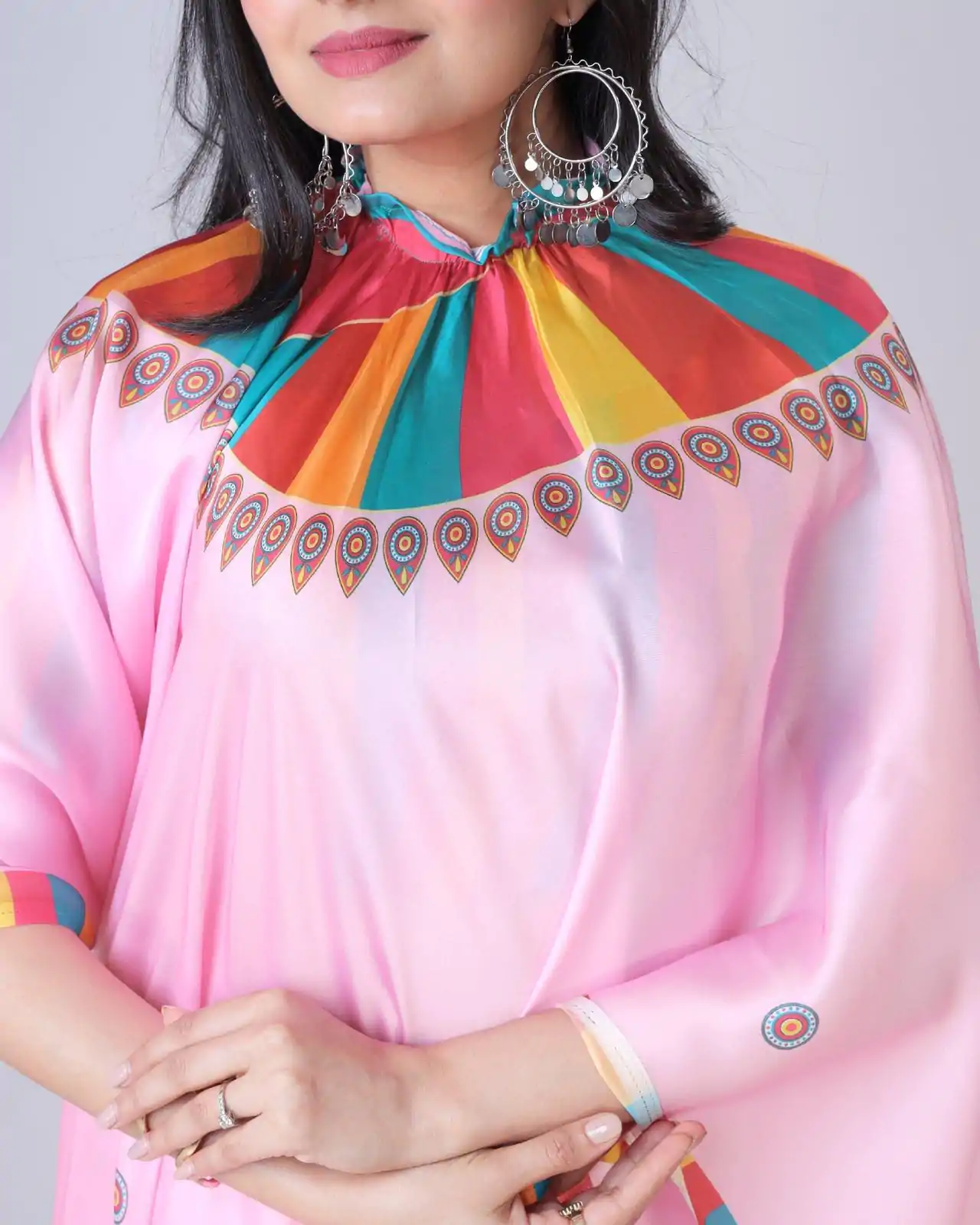 ST 1102 Pink Color Japan Satin Digital Print Work Saree Casual, Wedding, Festive, Events . Expected Delivery  4-6 Working Days @1849/- only      | Bollywood Sarees, Creative Sarees, Designer Sarees, Embroidered Sarees, Ethnic Saree, Modern Digital sarees, Party Wear Sarees, Sarees