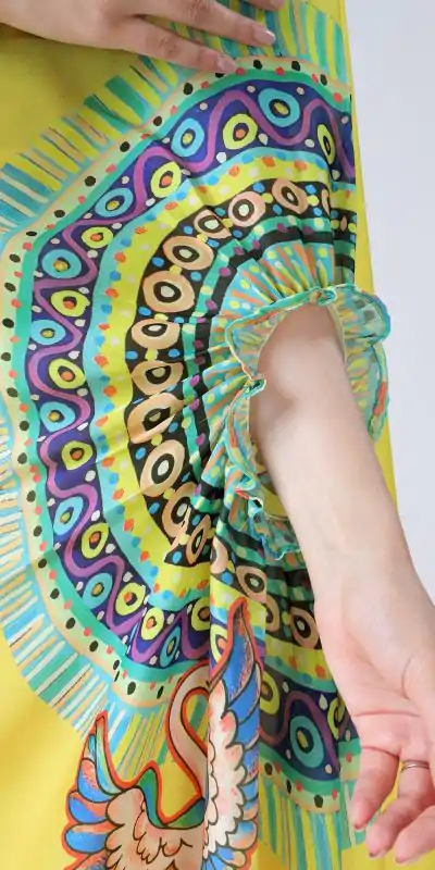 ST 1102 Yellow Color Japan Satin Digital Print Work Saree Casual, Wedding, Festive, Events . Expected Delivery  4-6 Working Days @1849/- only      | Bollywood Sarees, Creative Sarees, Designer Sarees, Embroidered Sarees, Ethnic Saree, Modern Digital sarees, Party Wear Sarees, Sarees