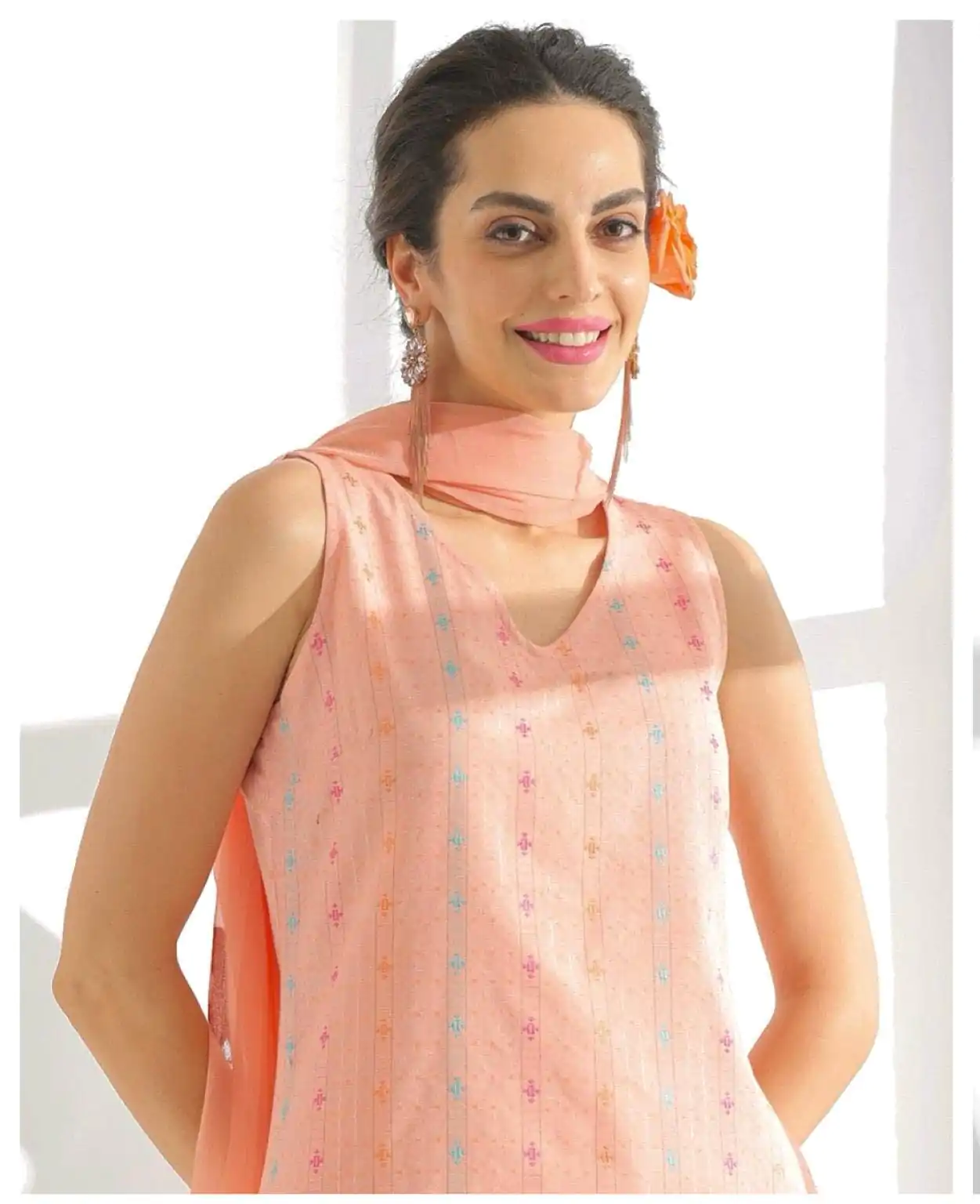 INLI Ghibli Peach Color Pure Cotton Print Salwar Suit Casual, Wedding, Party, Festive, Events Etc.4-6 Working Days@ 1499/-only | Jump Suits, Casual Suits, Creative suits, Designer Suits, Palazzo Suits, Party Wear Suits, Patiala Suits, Salwar suit, Straight Suits