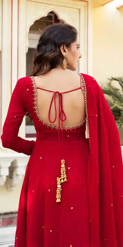 RTC 5857 Red Color Georgette Handwork Real Diamond Salwar Suit Casual, Wedding, Festive, Events . Expected Delivery  4-6 Working Days @2049/- only      | Jump Suits, Casual Suits, Creative suits, Designer Suits, Palazzo Suits, Party Wear Suits, Patiala Suits, Salwar suit, Straight Suits