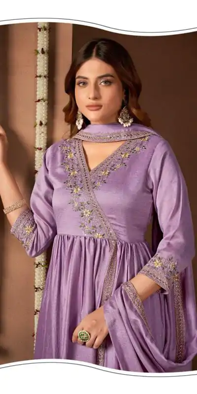 BE 316 Purple Color Vichitra Silk Embroidery Work Salwar Suit Casual, Wedding, Festive, Events . Expected Delivery  4-6 Working Days @2299/- only      | Jump Suits, Casual Suits, Creative suits, Designer Suits, Palazzo Suits, Party Wear Suits, Patiala Suits, Salwar suit, Straight Suits