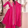 BE 316 Rani Pink Color Vichitra Silk Embroidery Work Salwar Suit Casual, Wedding, Festive, Events . Expected Delivery  4-6 Working Days @2299/- only      | Jump Suits, Casual Suits, Creative suits, Designer Suits, Palazzo Suits, Party Wear Suits, Patiala Suits, Salwar suit, Straight Suits